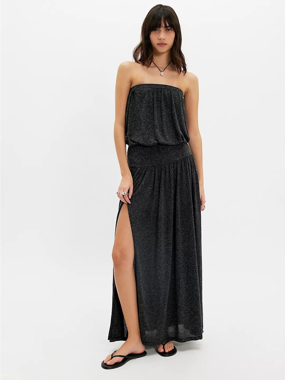 NWT Free People Free-Est Libby Linen Strapless Maxi Dress Size S